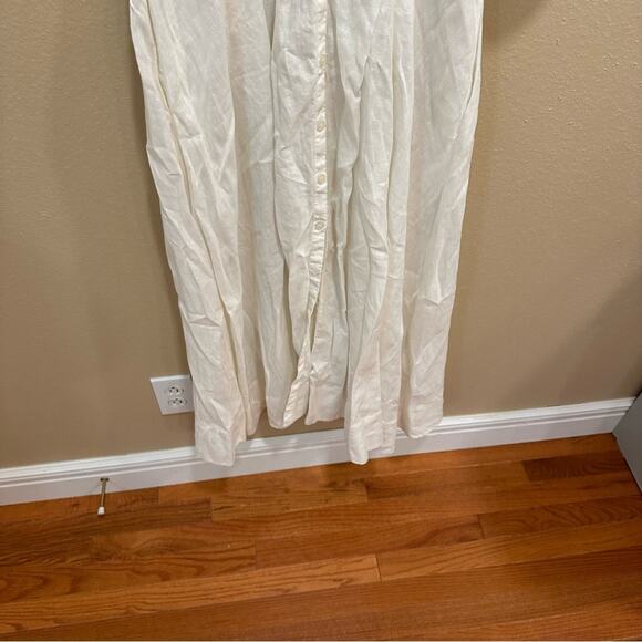 COS White Pure Linen Oversized Button Front Maxi Dress 4 - Picture 13 of 13